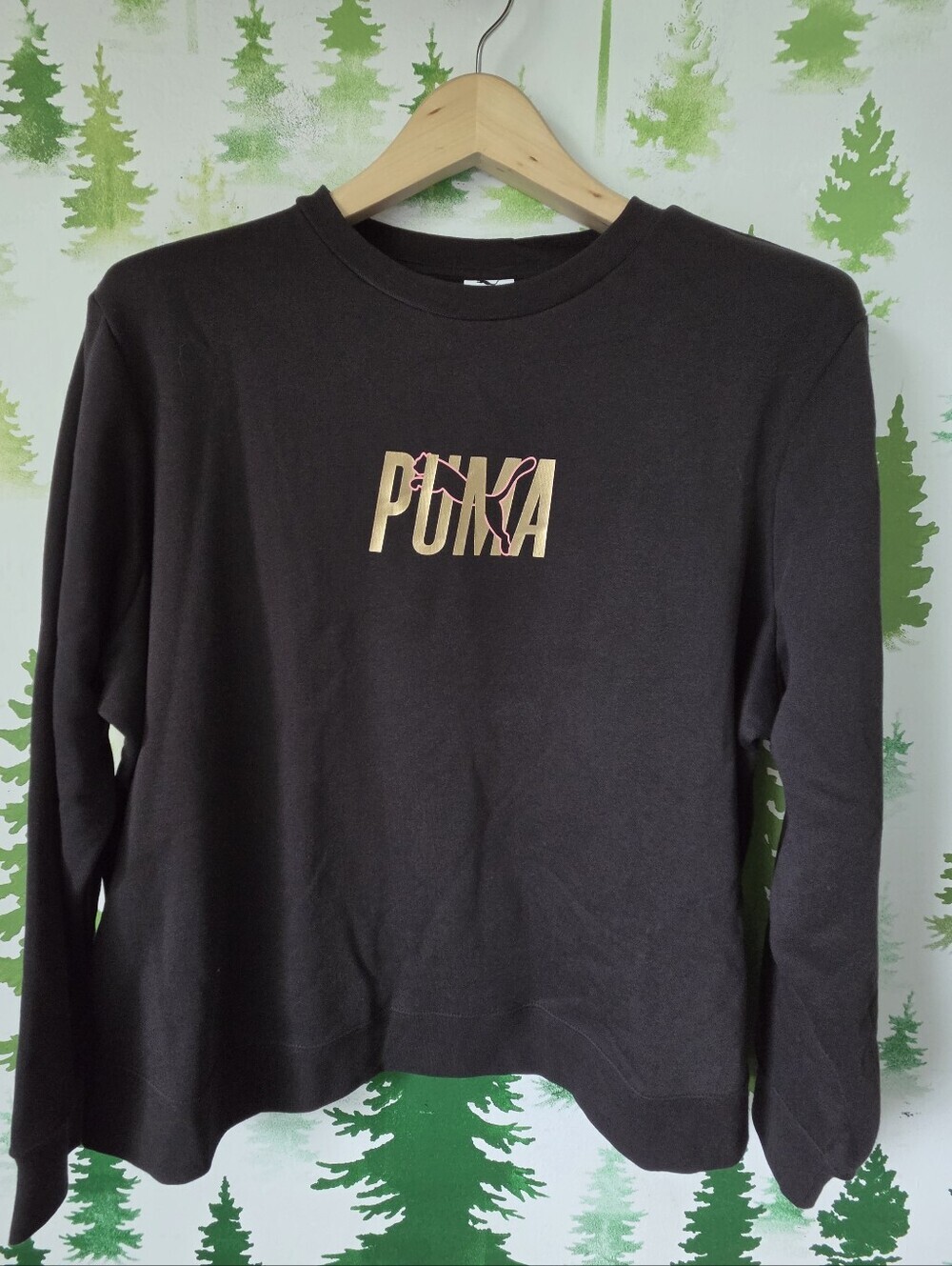 PUMA Black Crewneck Sweatshirt.